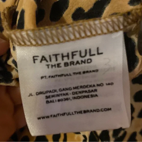 Faithful the Brand Valois Leopard Print Midi Skirt Size 8 - Picture 8 of 10